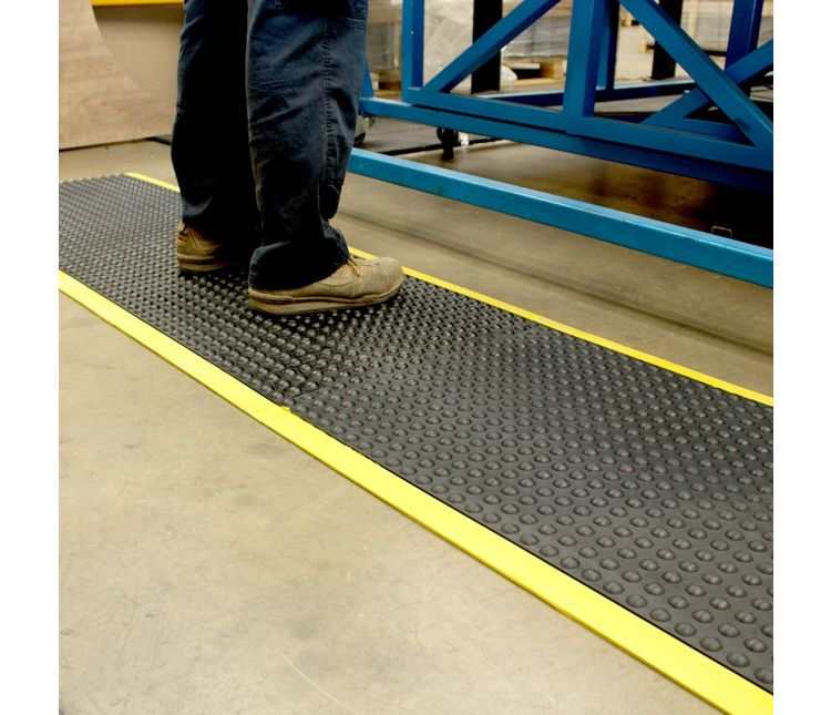 Bubblemat Safety Anti Fatigue Mat - Yellow Border