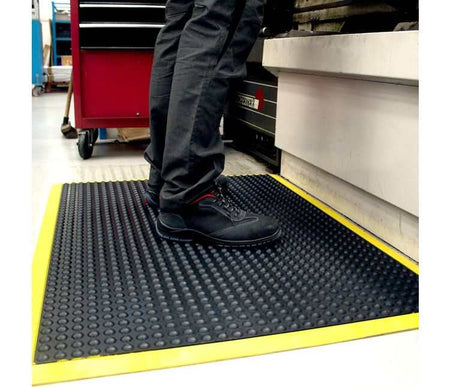 Bubblemat Safety Anti Fatigue Mat - Yellow Border